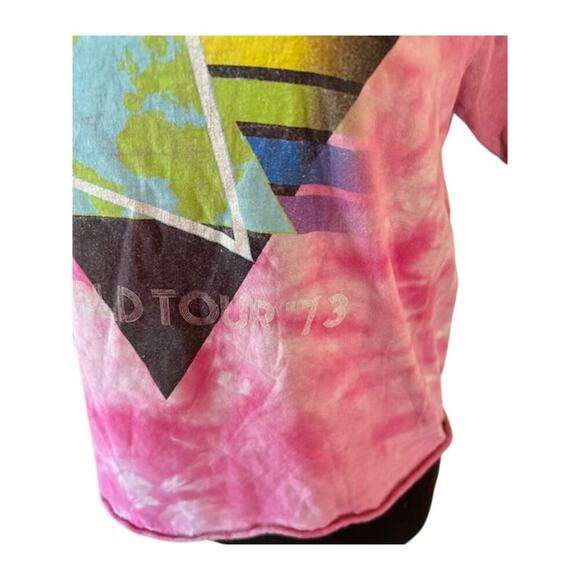 Pink Floyd Cropped Tie-Dye Band T-Shirt - Size Small - Picture 3 of 5